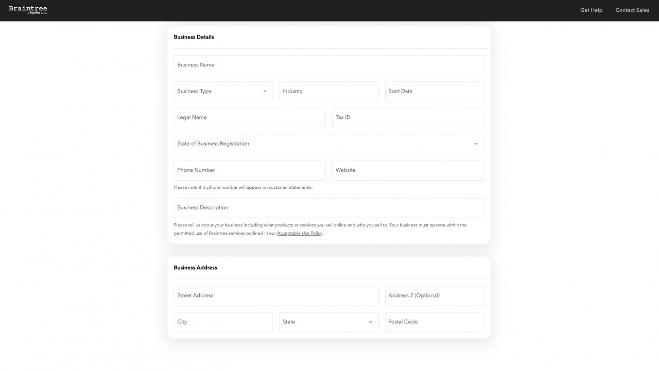 Braintree Integration app